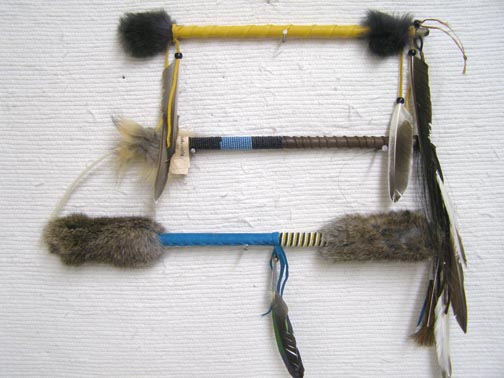 Ceremonial Native American Talking Sticks