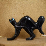 Zuni Carved Black Cat Fetish