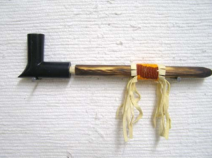 Native American Made Black Pipestone Peace Pipe