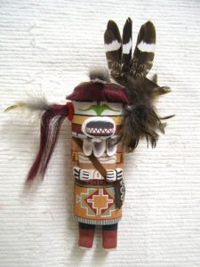 hopi carved bobcat hunter katsina doll