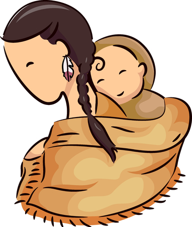 Native American mother and child