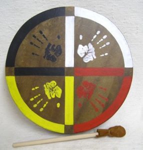 The Medicine Wheel Painted on a Drum
