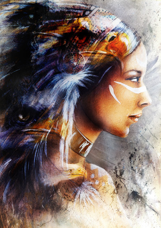 native american women paintings