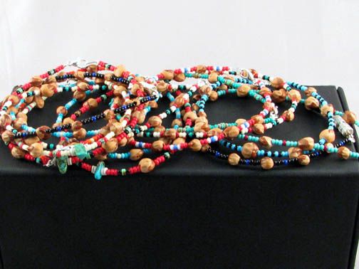 Small Red Indian Glass-Bead Necklace